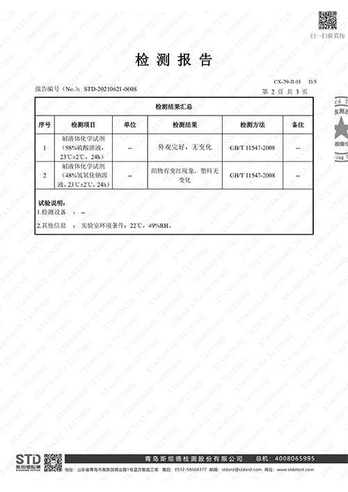 PVC透明法蘭保護(hù)罩檢測報告